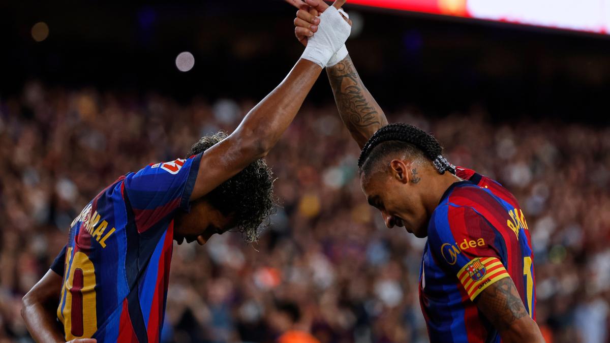 Barcelona 5 x 2 Rayo: Raphinha e Yamal comandam virada