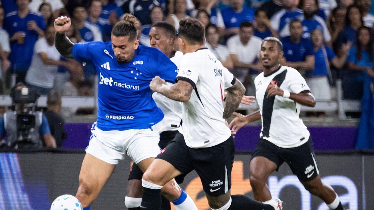 Cruzeiro 3x3 Vasco: seis gols, expulsão e drama no Mineirão