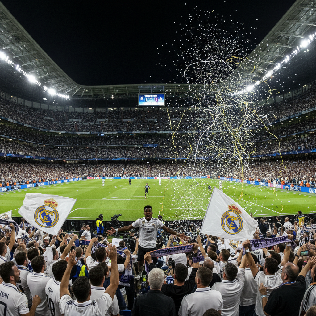 Real Madrid vence Benfica, Vini Jr marca e dança, e merengues avançam às oitavas